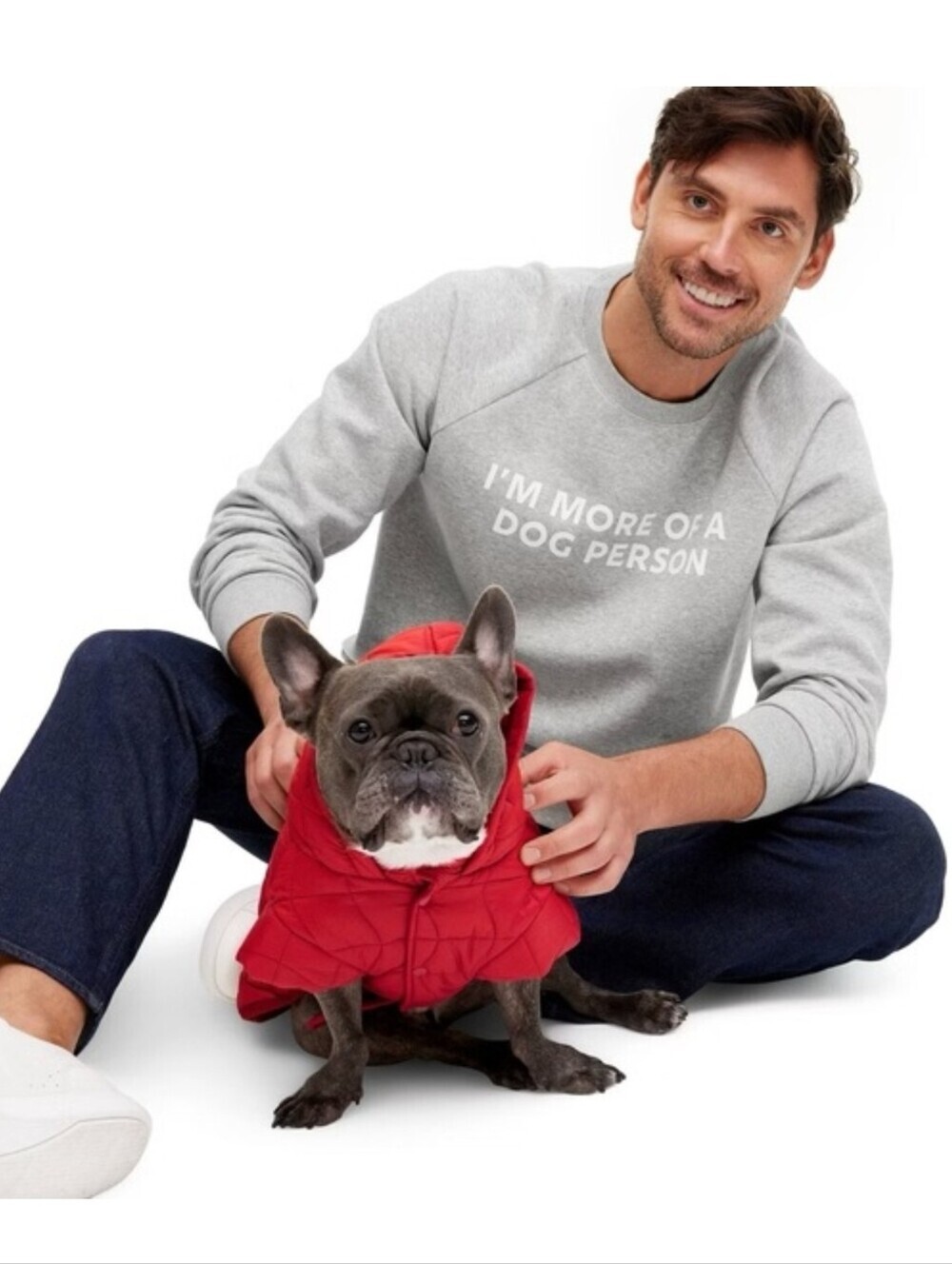 The Cuddle Collab for Target "I'm More of a Dog Person" Gray Graphic Sweatshirt - Picture 2 of 5